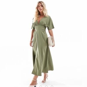 ASOS Petite Olive Green Maxi Dress